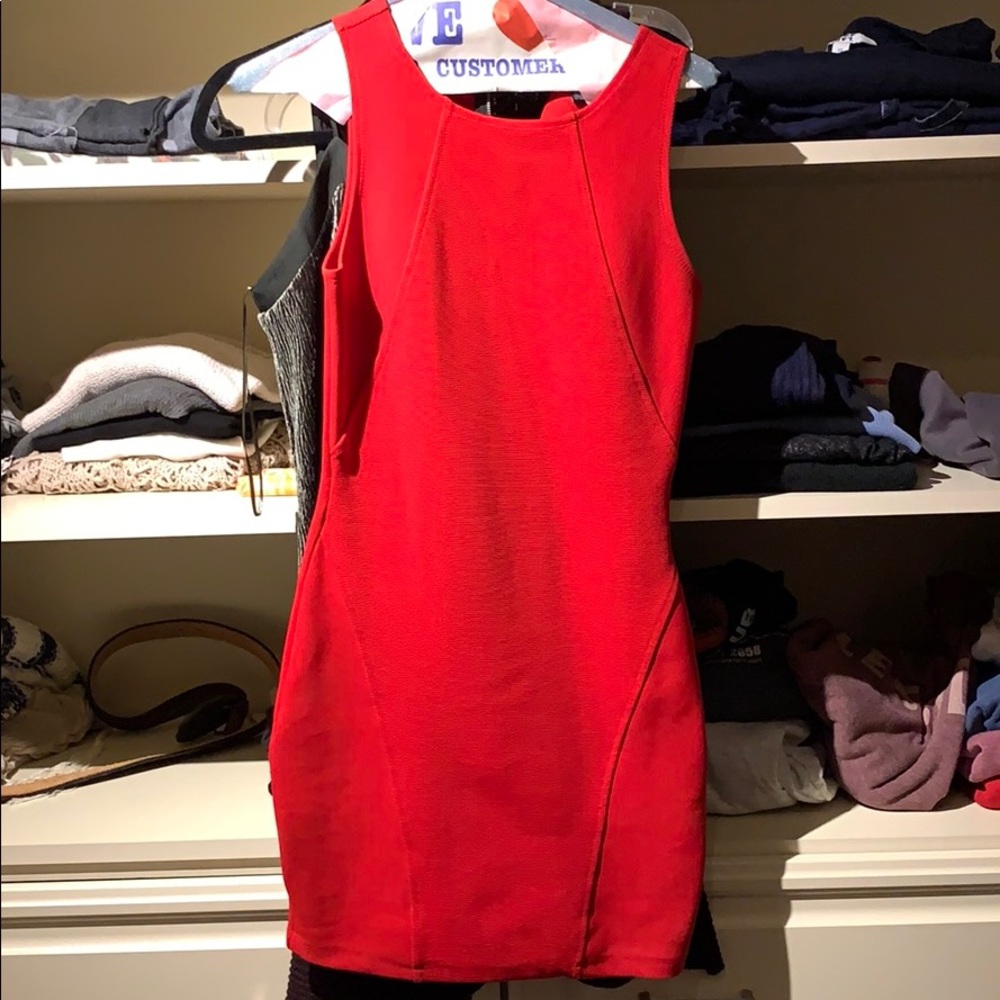 Red Body Con Dress